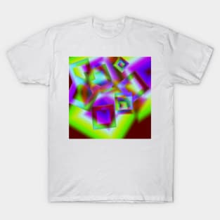 yellow blue pink purple abstract texture T-Shirt